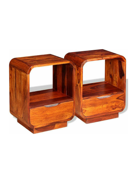 Bedside Tables of Solid Wood 2pcs 40x30x50cm