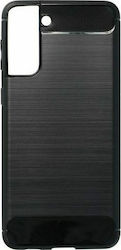 Forcell Carbon Brushed Back Cover Σιλικόνης Μαύρο (Galaxy S21+ 5G)