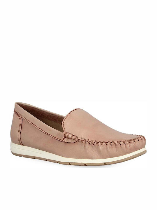 Marco Tozzi Leather Women's Moccasins in Pink Color 2-24600-26-521