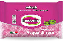 Inodorina Refresh 40 Dog and Cat Wipes for Body...