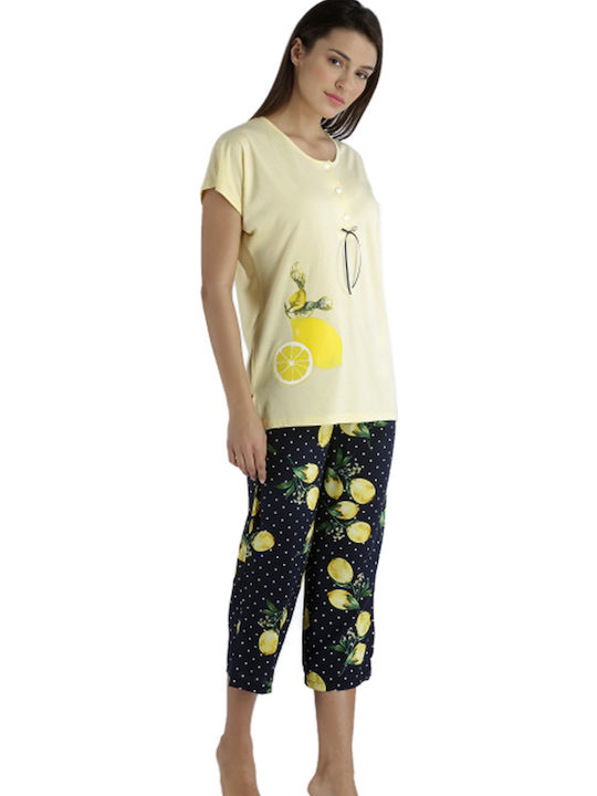 Rachel Damen Pyjama-Hose Gelb