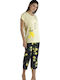 Rachel Damen Pyjama-Hose Gelb