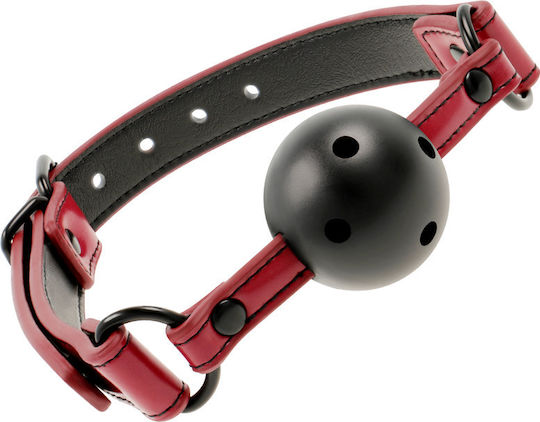 Fetish Submissive Breathable Ball Gag Φίμωτρο σε Κόκκινο Χρώμα