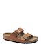Arizona Soft Footbed Birko-Flor Leder Herrensandalen in Braun Farbe Schmal Passform