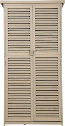Wooden Garden Warehouse with Double-Leaf Door & Air Vent Gray L0.465xW0.87xH1.6cm