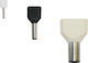 Adeleq Ακροδέκτης Ακροχιτώνιο με Μόνωση 2x0.5mm² Λευκό (12-550052)