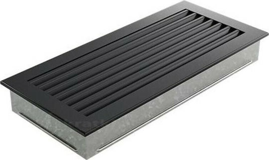 Kratki Rectangular Fireplace Air Shutter Gray 37x17cm