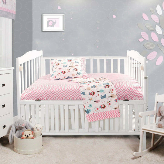 Beauty Home Art Baby Sheets Set Crib Cotton Satin Fitted Pink 70x140cm