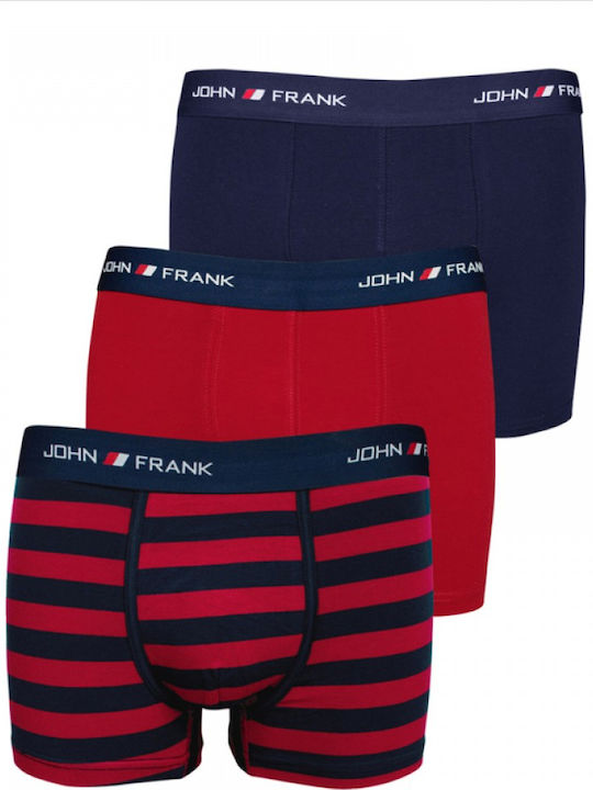 John Frank Men's Boxers Multicolour with Patterns 3Pack