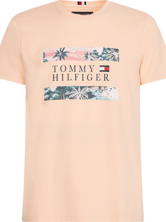 Tommy Hilfiger Men's Short Sleeve T-shirt Orange