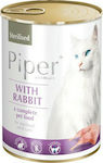 Dolina Noteci Piper Sterilised Nasses Katzenfutter für Katze in Dose mit Kaninchen 400gr