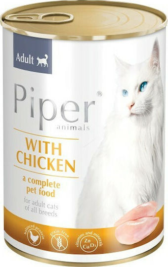 Dolina Noteci Piper Adult Υγρή Τροφή για Ενήλικες Γάτες σε Κονσέρβα με Κοτόπουλο χωρίς Σιτηρά 400gr