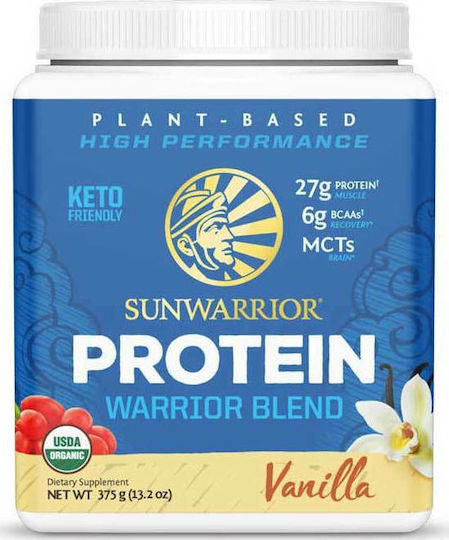 Sunwarrior Warrior Blend Plant Based Βιολογική Χωρίς Γλουτένη & Λακτόζη με Γεύση Βανίλια 375gr