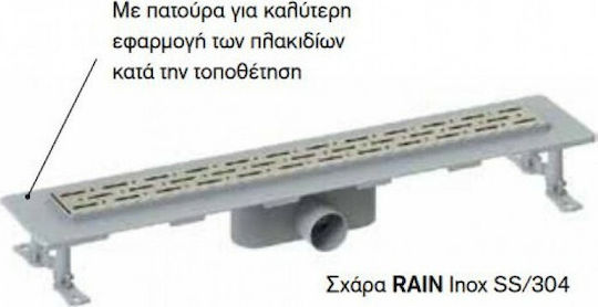 Κολοσσός Ανοξείδωτο Κανάλι Δαπέδου Ασημί