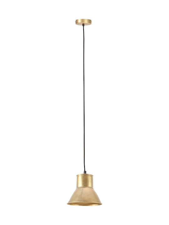 vidaXL Pendant Light Single-Light Bell for Socket E27 Bronze