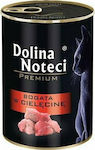 Dolina Noteci Premium Υγρή Τροφή για Ενήλικες Γάτες σε Κονσέρβα με Μοσχάρι 400gr 4τμχ