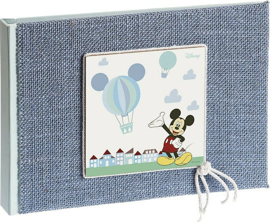 Parisis Mickey Retro Blue Guest Book Made of Cardboard from