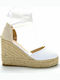 Envie Shoes Women's Fabric Platform Espadrilles White