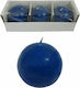 Marhome Decorative Candle Jar Blue 7x7cm 3pcs