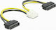 DeLock 8-Pin EPS - 2x 15-Pin Sata Cable 0.15m Multicolour (83020)