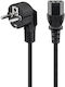 Goobay Schuko - IEC C13 Cable 1.5m Μαύρο 68604