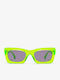 Hawkers Lauper Women's Sunglasses with Yellow Plastic Frame and Gray Lens
