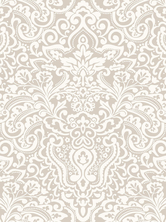 Wallpaper Damaschi Vinyl Beige L1005xW53cm