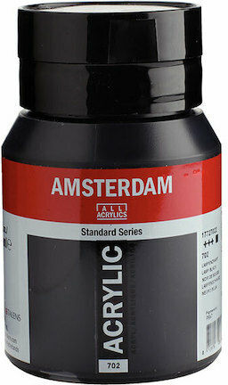 Royal Talens Amsterdam All Acrylics Standard Acrylic Paint Set Lamp Black 702 500ml 1pcs
