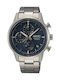Seiko Ceas Bărbați 41.6mm Cronograf Baterie cu Brățară Din Metal Gri