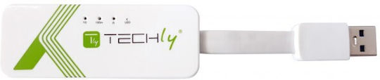 Techly DATA USB-ETGIGA-3A Αντάπτορας Δικτύου USB με Ενσύρματη Σύνδεση Gigabit Ethernet