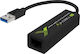 Techly IDATA USB-ETGIGA3T2 Αντάπτορας Δικτύου USB με Ενσύρματη Σύνδεση Gigabit Ethernet