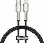 Baseus Cafule Metal Împletit USB-C la Cablu Lightning 20W Negru 0.25m (CATLJK-01)