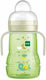 Mam Trainer + Night Educational Sippy Cup Plastic with Handles Green Green for 4m+m+ 220ml
