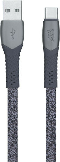 Rivacase Braided USB 2.0 Cable USB-C male - USB-A Γκρι 1.2m PS6102GR12