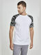 Urban Classics T-shirt Bărbătesc cu Mânecă Scurtă White / Grey Camo