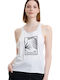 BodyTalk 1211-908121 Women's Athletic Cotton Blouse Sleeveless White