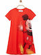 Mickey Mouse Παιδικό Φόρεμα Κοντομάνικο Πορτοκαλί
