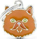 My Family Cat ID Tag in the shape of a Cat Friends Persian Red Identity