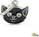 My Family Cat ID Tag in the shape of a Cat Friends European Black Identity