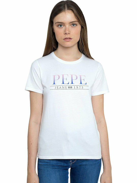 Pepe Jeans Lisa Damen T-shirt Weiß