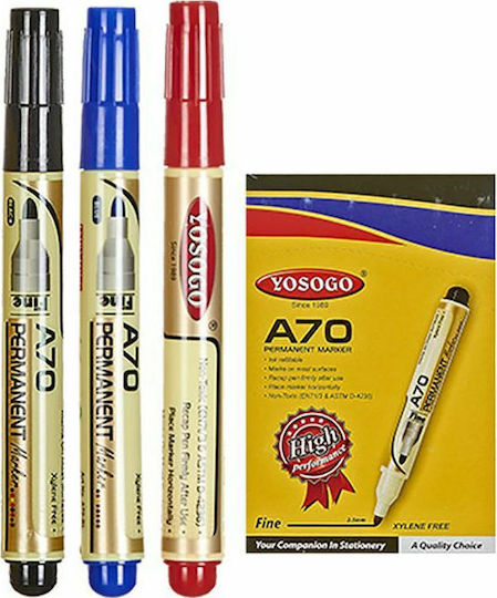 Justnote Yosogo Ανεξίτηλος Μαρκαδόρος Μπλε 2.5mm