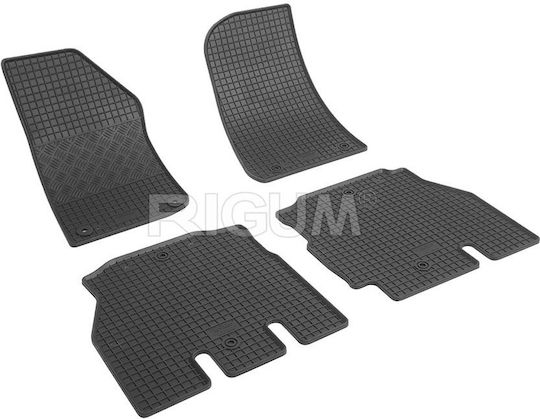 Rigum Σετ Μπροστινά και Πίσω Πατάκια 4τμχ για Jeep Wrangler 2018+ Μαύρα