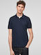 S.Oliver Men's Short Sleeve Blouse Polo Navy Blue