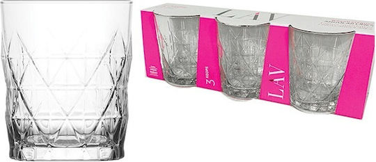 General Trade Set of Glass Whiskey Glasses 345ml 3 Pieces