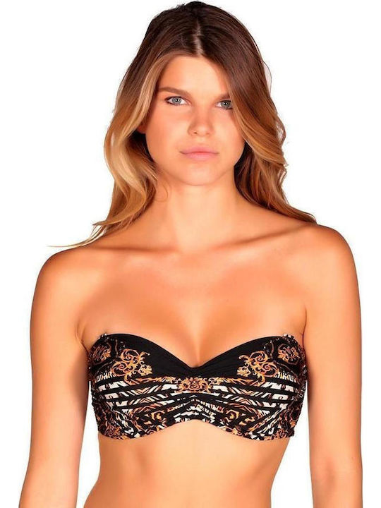 20C1-X09-854D-01 Strapless Bikini Top D Cup Black