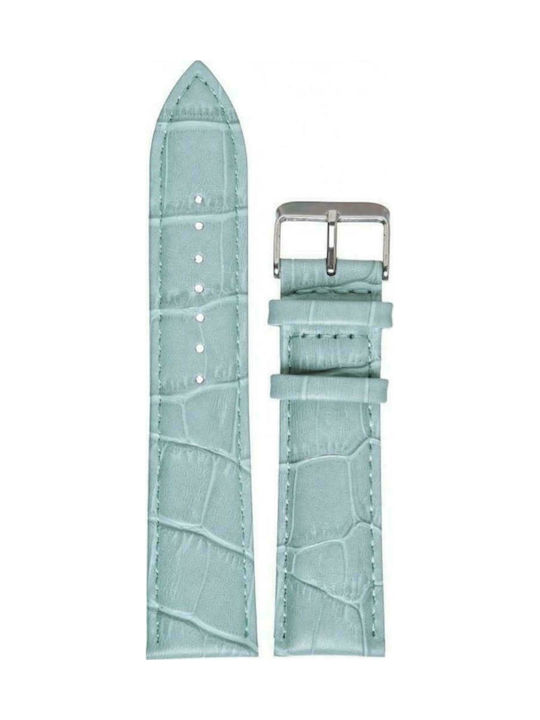 Tzevelion ART521 Leather Strap Light Blue 18mm