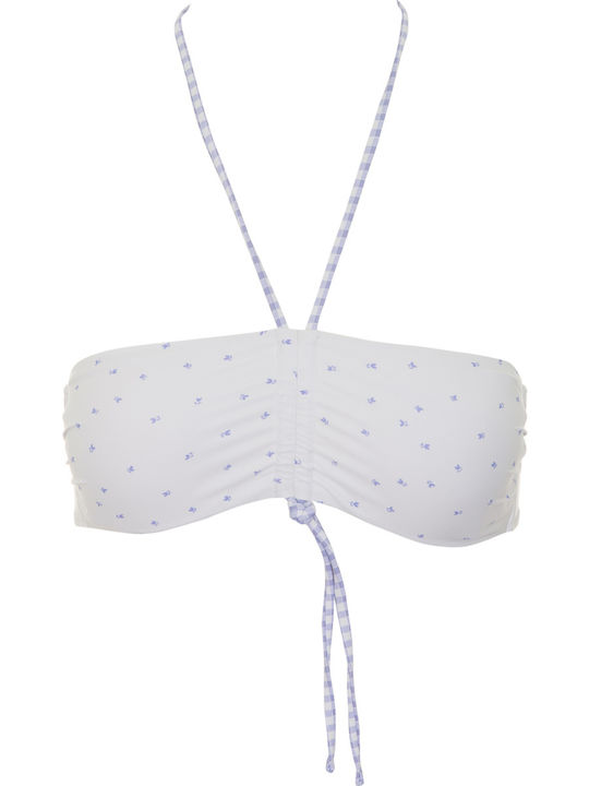 Guess Strapless Bikini Top με Ενίσχυση Λευκό