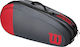 Wilson Burn Team 6 Pack 6 Racket Tennis Bag Gray