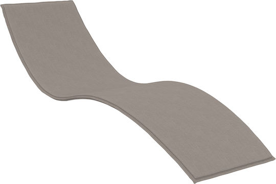 Zita Plus Αδιάβροχο Μαξιλάρι Ξαπλώστρας με Πλάτη Slim Light Brown 204x62εκ.