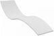 Zita Plus Waterproof Sunbed Cushion with Backrest Slim White 204x62cm